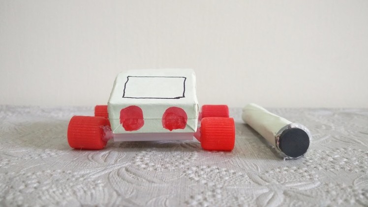 How to make magnetic car with matchbox at home - diy life hacks