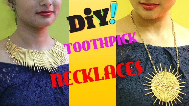 How to make Necklace with toothpicks .