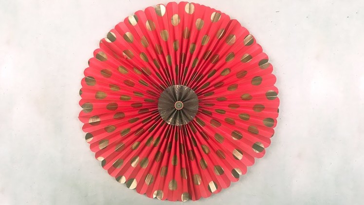 How To Make Paper Rosette Flower | Paper Pinwheels Backdrop For Decoration