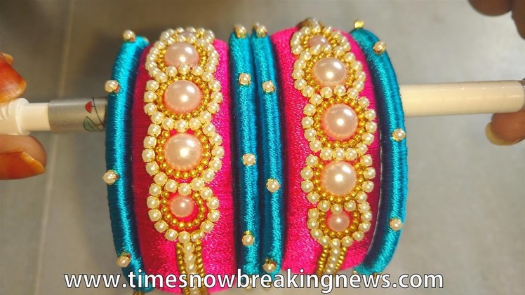 How to make silk thread bangles at home, silk thread bangles making, indian silk thread bangles,