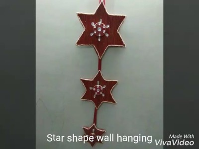 How to make star shape wall hanging from paper sticks.