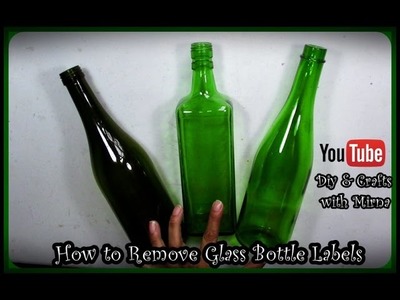 How to Remove Glass Bottle Labels Diy & Crafts with Mirna