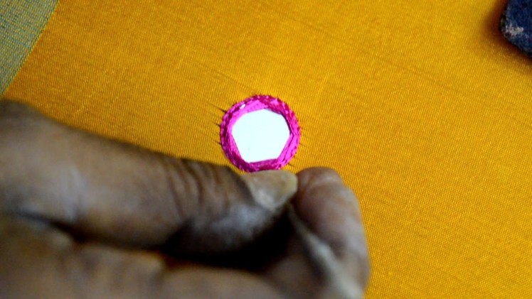 How to Stitch a Mirror - Mirror Stitching on Maggam Frame