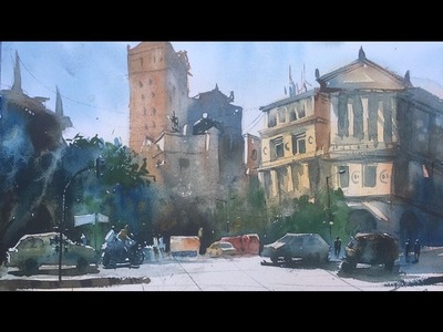 Learn how to watercolor painting on the spot by Prashant Sarkar.