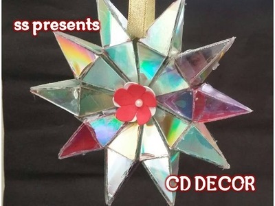 Recycled cd's diy room decor.How to make star use with cd's.recycled crafts