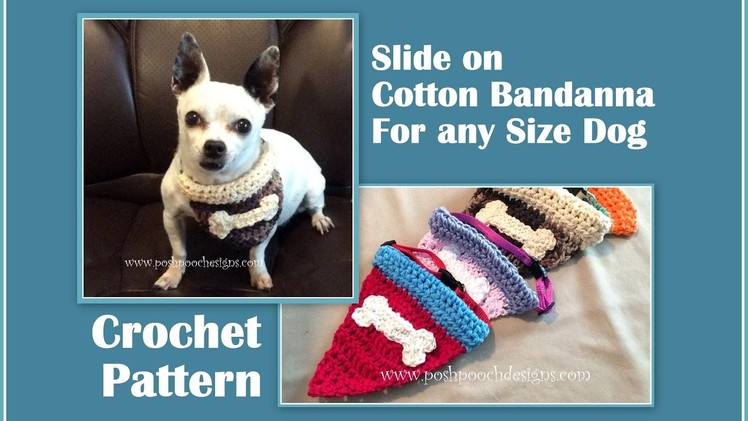 Slide On Cotton Bandanna Crochet Pattern