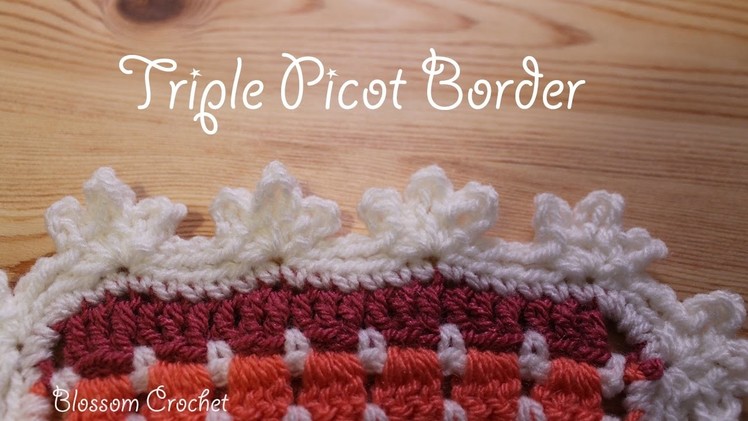 Super Easy Crochet Picot Border. Edging