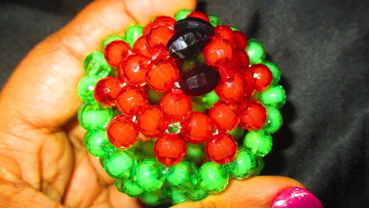 কিভাবে পুতির তরমুজ বানায়|How to make beaded Watermelon||making beaded water melon
