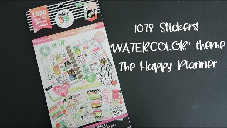 1078 Stickers! The Happy Planner "WATERCOLOR" Sticker Value Pack Flip-Through