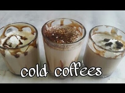 3 Homemade Cold  Coffee Recipes || By Suman Cooking And Craft
