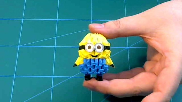 3D Origami small minion  tutorial | DIY paper small minion