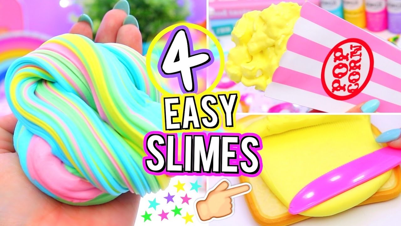 4 slimes easy To Easy How SLIMES! VIRAL 4 DIY Ideas! Slime Make 4 slimes easy To Easy How SLIMES! VIRAL 4 DIY Ideas! Slime Make