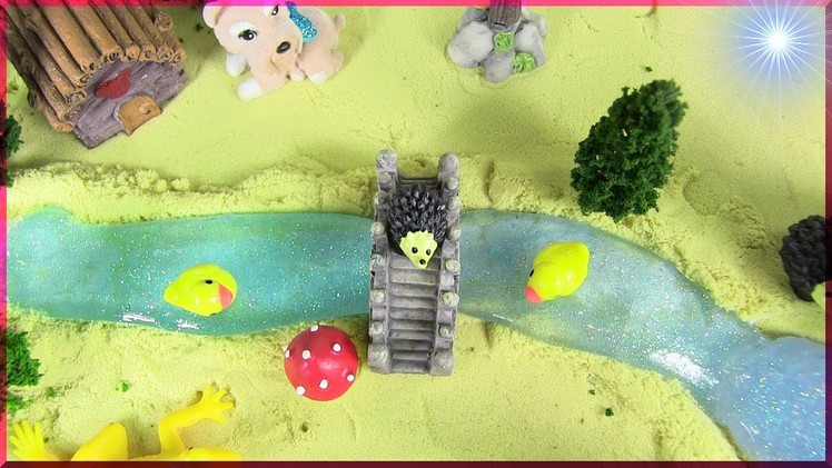 A Peaceful DIY Country Glitter Slime River Fantasy Scene | Miniature Creation |  Slime Asmr