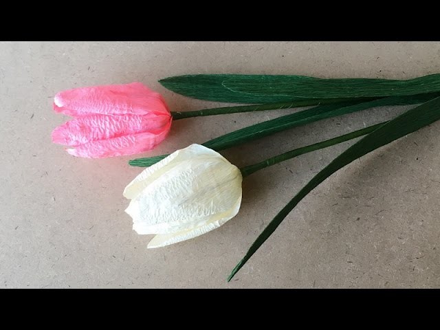 ABC TV | How To Make Tulip Paper Flower From Crepe Paper - Craft Tutorial