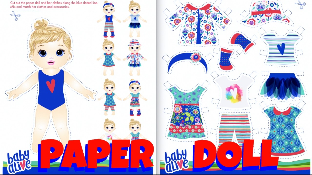Baby Alive Paper Doll Craft! DIY Paper Doll Clothes! Baby Alive Kids