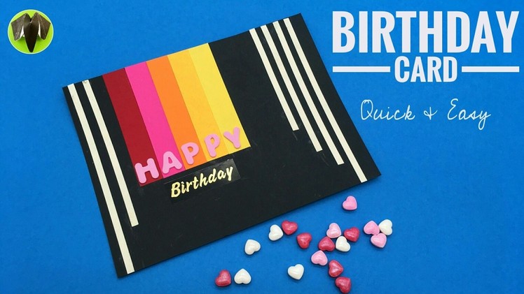 Birthday Card - Quick & Easy - DIY Tutorial by Paper Folds