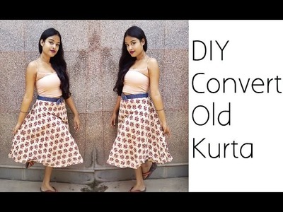 Convert Old Kurta Into Skirt | D.I.Y | Refashion