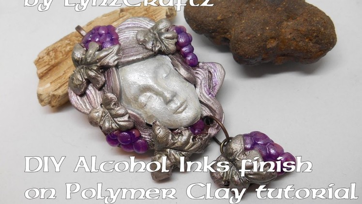 DIY Alcohol Ink finish on Polymer Clay tutorial