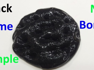 Diy Black Slime ! How to make slime Black No Borax Easy