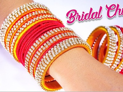 DIY bridal chura from old waste bangles | Bridal Silk thread Chura | Artkala 184.