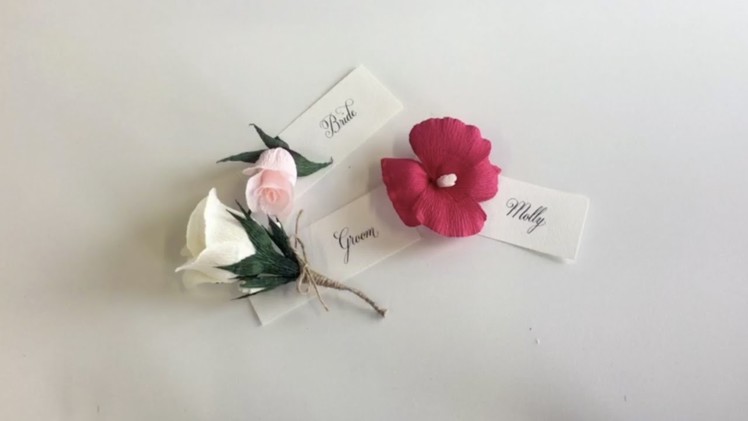 DIY BRIDE: How to make a paper flower button hole | Wedding Craft