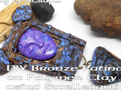 DIY Bronze Patina Finish on Polymer clay using Swellegant tutorial