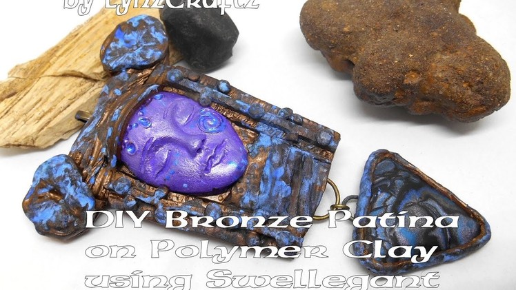 DIY Bronze Patina Finish on Polymer clay using Swellegant tutorial