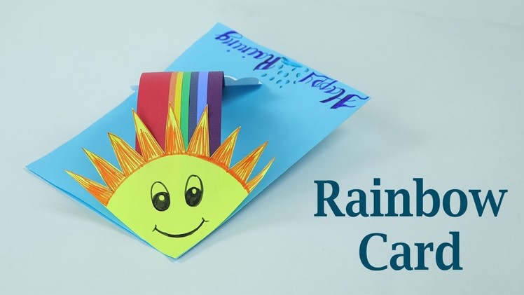 DIY Card Tutorial- Making Rainbow Card for Rainy Morning Greetings