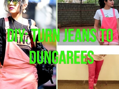 DIY challenge #episode1 | Turn old jeans to dungarees | Easy tutorial
