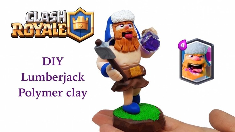 DIY Clash Royale Lumberjack - Polymer clay tutorial