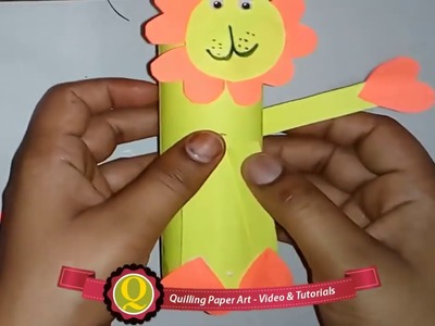 DIY Craft Ideas-How to make Beautiful Lion Animal Craft For Kids Lion -Paper Craft tutorial