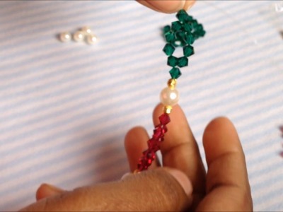 Diy easy swarovski bicone necklace| beaded necklace tutorial |how to make necklace|handmade jewelery