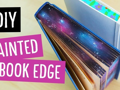 DIY Galaxy & Floral Painted Book Edge | Sea Lemon