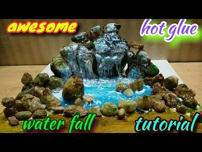 DIY:hot glue realistic waterfall tutorial???? || must watch????||