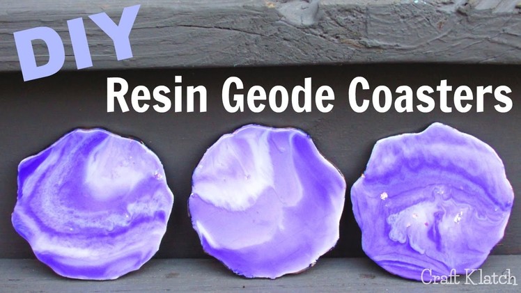 DIY:  How To Make Resin Amethyst Geode Coasters | Another Coaster Friday | Craft Klatch