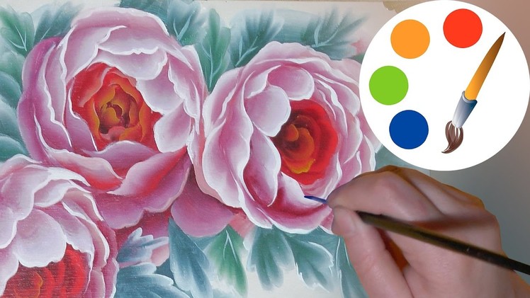 DIY How to paint  flowers on the box, one stroke, irishkalia