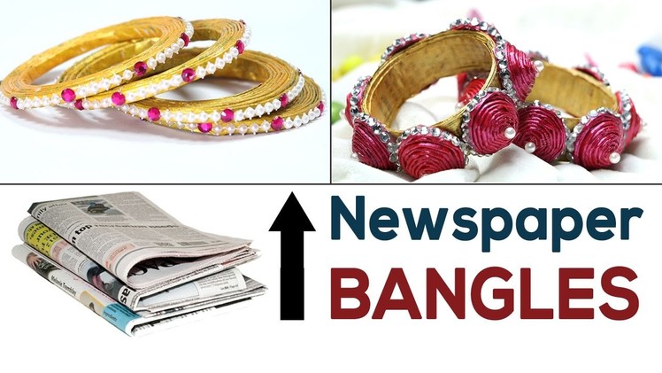 DIY Jewelry: Best out of Waste Newspaper DIY Bangles | Paper Jewellery Ideas