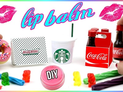 DIY Lip Balm {Easy}! 5 Mini Soda Bottles, Starbucks, Candy & Donut Lip Gloss DIYs! Lip Balm How To