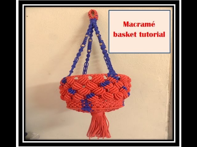 DIY MACRAME HANGING BASKET| How To make Macrame basket Step By Step complete  tutorial