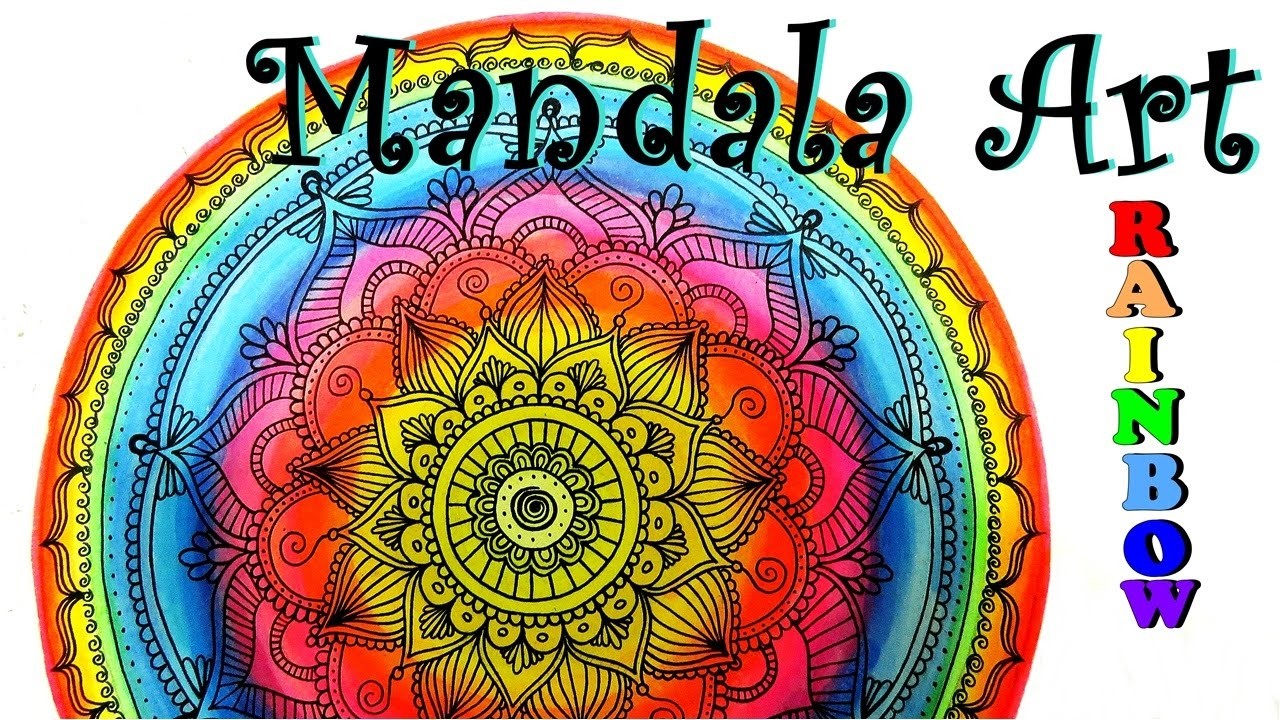 DIY Mandala Art Craft How To Make Drawing Painted Rainbow Mandala