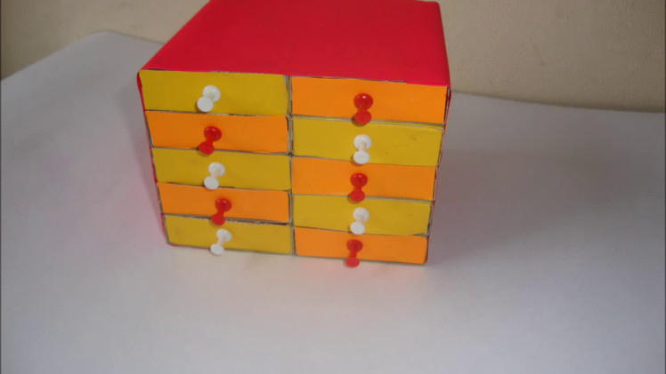 DIY Matchsticks box craft.matchbox easy drawers. crafts ideas for kids. art and craft.