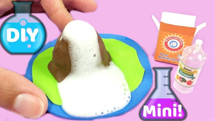 DIY Miniature Erupting Volcano & Supplies - Vinegar & Baking Soda - How to Make