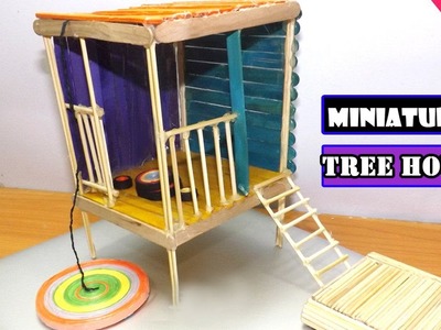 DIY Miniature Treehouse | Popsicle Stick House | Backyard Craft