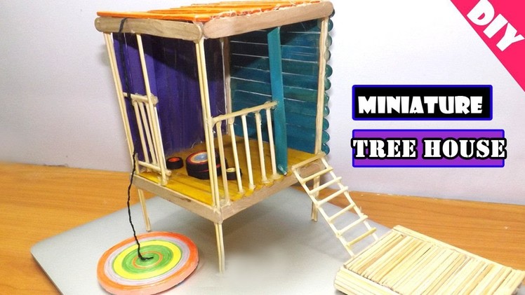 DIY Miniature Treehouse | Popsicle Stick House | Backyard Craft