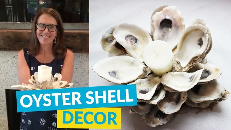 DIY Oyster Shell Candle Holder!