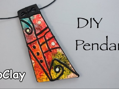 DIY pendant with metal and alcohol inks