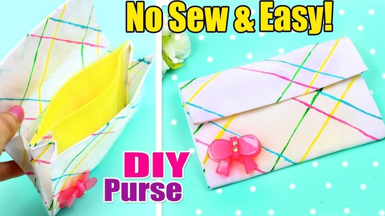DIY PURSE NO SEW Cute Wallet Tutorial for Girl & Woman | NARCISSUS