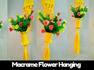 DIY Small macrame tutorial of Macrame Flower hanging | Macrame Art