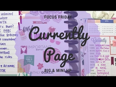 Focus Friday-Happy Planner Currently Pages