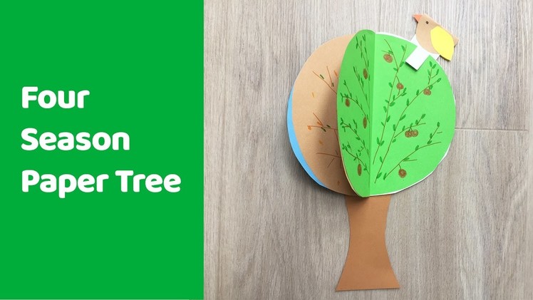 Four season tree craft, fun and educational craft for kids.